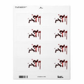 Designer Blood Splatter Etiket (Full Sheet)