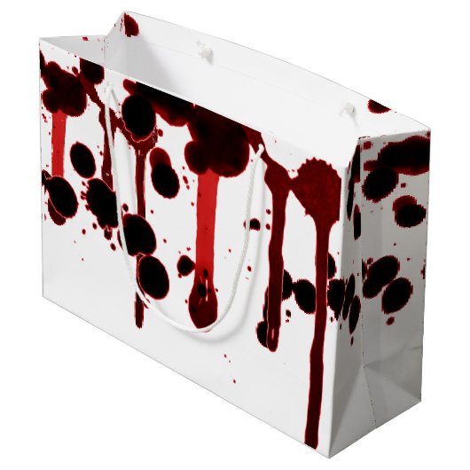 Designer Blood Splatter Large Cadeauzakje (Achterkant Gekanteld)