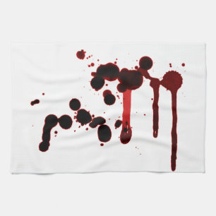 Designer Blood Splatter Theedoek
