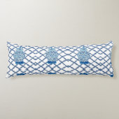 Designer Blue White Ginger Jar Jars  Lichaamskussen (Voorkant)