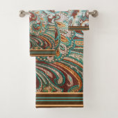 Designer Brocade en Brown, Turquoise et or (En situation)