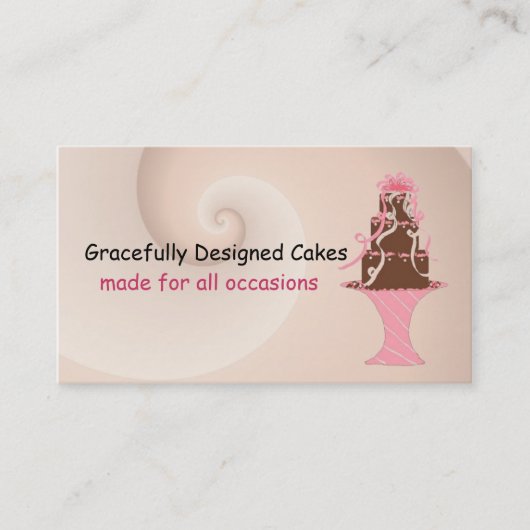Designer Cake Fancy Chocolade Visitekaartje (Voorkant)