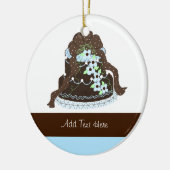 Designer Chocolate Wedding Cake Keramisch Ornament (Links)