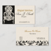Designer Damask Pattern  Lace-stoel Visitekaartje (Voorkant / Achterkant)