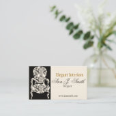 Designer Damask Pattern  Lace-stoel Visitekaartje (Staand voorkant)