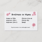 Designer Dames Profile Card Sjabloon Visitekaartje (Achterkant)