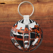 Designer Dartboard Globus und 3 Darts Sleutelhanger (Voorkant)