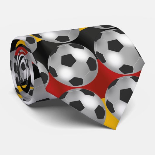 designer Deutsch Silver Voetbal Stropdas (Opgerold)