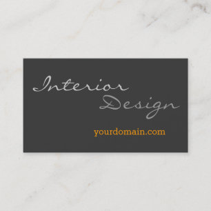 Designer d'intérieur gris Carte de visite contempo