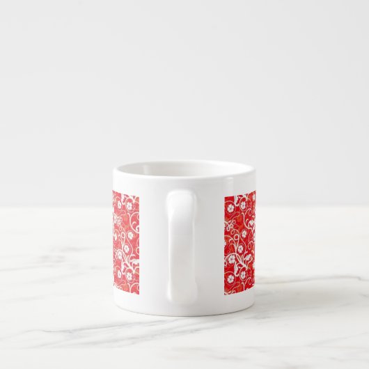 Designer Expresso Red-White Swirl Mok (Achterkant)