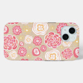 Designer Floral Pattern Apple Iphone 15 Coque de c (Verso (horizontal))