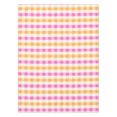 Designer gingham patroon sinaasappel en roze tafelkleed (Voorkant)