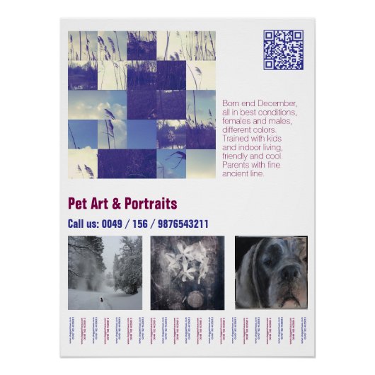 Designer Great Dane Puppy Poster (Devant)