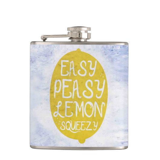 Designer Hip Flask 7 Oz Nutcase - Lemon Heupfles (Voorkant)