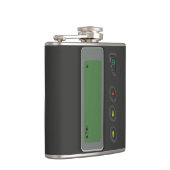 Designer Hip Flask 7 Oz Nutcase - Pager Heupfles (Rechts)