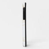Designer krabbelpatroon in goud op wit Case-Mate iPhone case (Achterkant/links)
