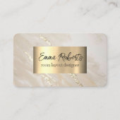 Designer Marble Gold Carte de visite simple (Devant)