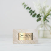 Designer Marble Gold Carte de visite simple (Debout devant)