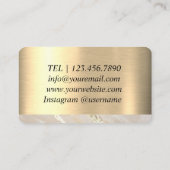 Designer Marble Gold Carte de visite simple (Dos)