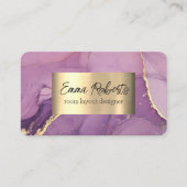 Designer Marbre violet or Carte de visite simple (Devant)
