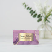 Designer Marbre violet or Carte de visite simple (Debout devant)
