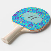 Designer Monogram Ping Pong Paddle Tafeltennisbatje (Voorkant Gekanteld)