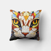 Designer Mosaic Chat Coussin Lance oreillers (Verso)