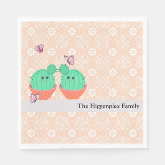 Designer Napkins met Cacti Servet (Voorkant)