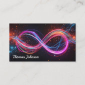 Designer Neon Infinity Symbool Visitekaartje (Voorkant)