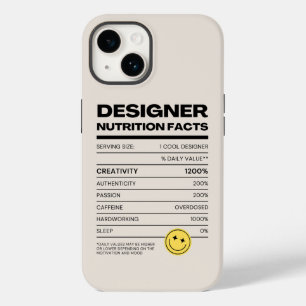 Designer Nutrition Facts Funny Case-Mate iPhone 14 Hoesje
