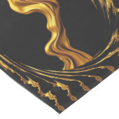 Designer Opulent Swirl Liquid Gold Black Monochrom Medium Tafelloper (Hoek)