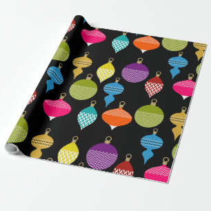 Designer Retro Kerstmis Decoratieve Bal Cadeaupapier