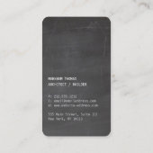 Designer Scribble Logo op zwart schoolbord Visitekaartje (Achterkant)