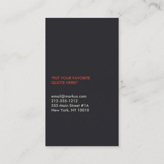 DESIGNER SCRIBBLE No 2 Carte de visite (Dos)