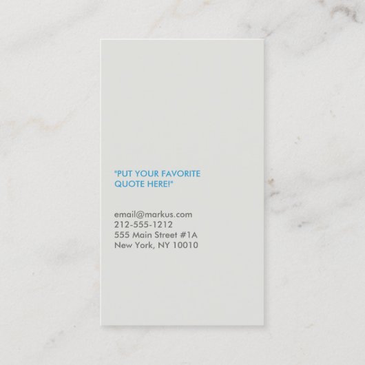 DESIGNER SCRIBBLE No 4 Carte de visite (Dos)