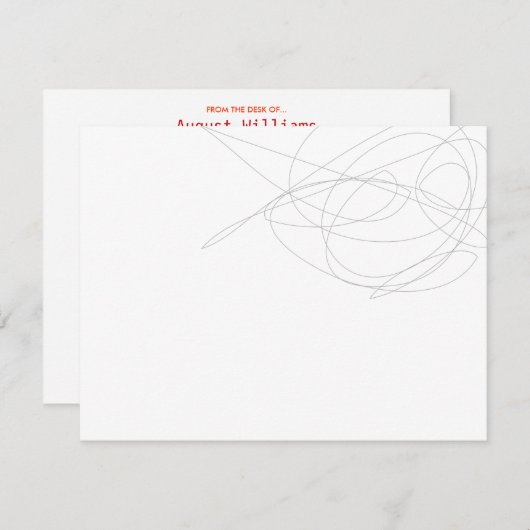 DESIGNER SCRIBBLE Papier personnel / Carte pour no (Devant / Derrière)