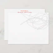 DESIGNER SCRIBBLE Persoonlijke briefpapier/briefka Notitiekaartje (Voorkant / Achterkant)