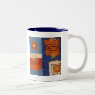 Designer Squares Birthday Tweekleurige Koffiemok