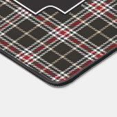 Designer Tartan Plaid Tan Blanc Rouge Noir Monogra (Coin)