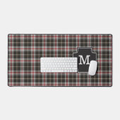 Designer Tartan Plaid Tan Blanc Rouge Noir Monogra (Clavier et souris)