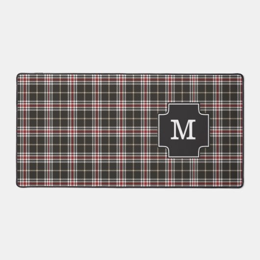 Designer Tartan Plaid Tan Blanc Rouge Noir Monogra (Recto)