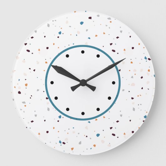 Designer Terrazzo Look Horloges murales de cuisine (Recto)