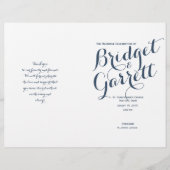 Designer Text Wedding Program (Voorkant)