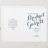 Designer Text Wedding Program (Voorkant / Achterkant)