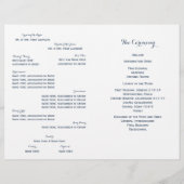 Designer Text Wedding Program (Achterkant)