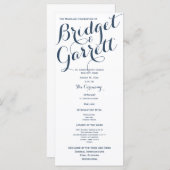 Designer Text Wedding Program Programma (Voorkant / Achterkant)