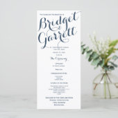 Designer Text Wedding Program Programma (Staand voorkant)