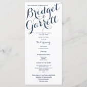 Designer Text Wedding Program Programma (Voorkant)