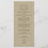 Designer Text Wedding Program Programma (Achterkant)