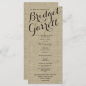 Designer Text Wedding Program Programma (Voorkant / Achterkant)